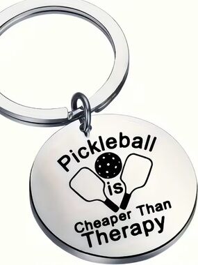 Pickleball Is Cheaper Than Therapy Keychain 🏓 Funny Pickleball-NEW